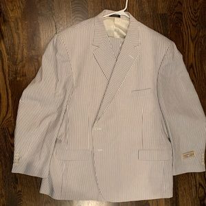 Men’s Big & Tall seersucker suit